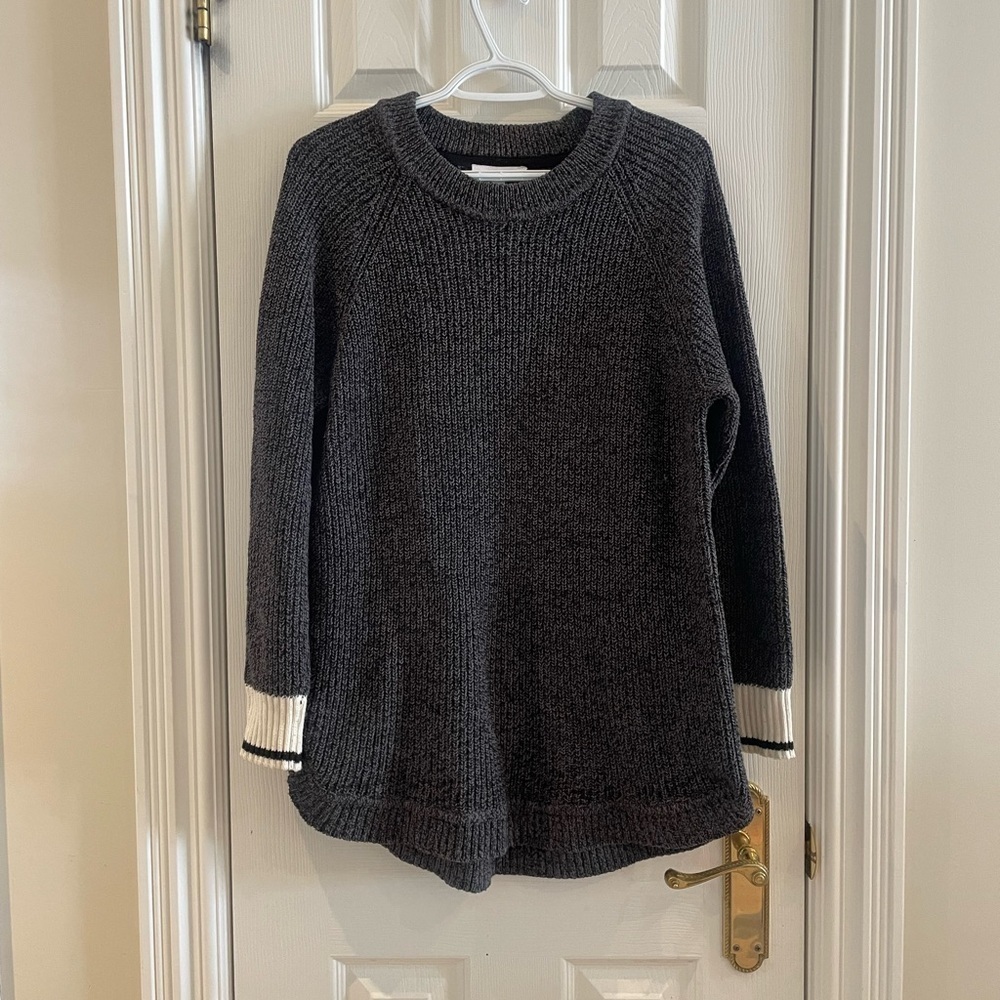 Gray knit sweater
